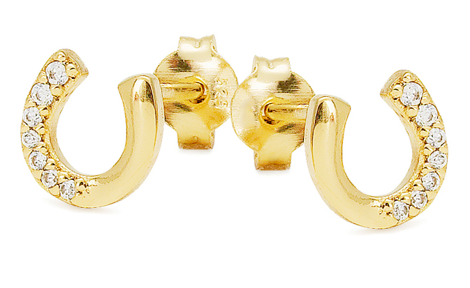 GOLD HORSESHOE - CZ