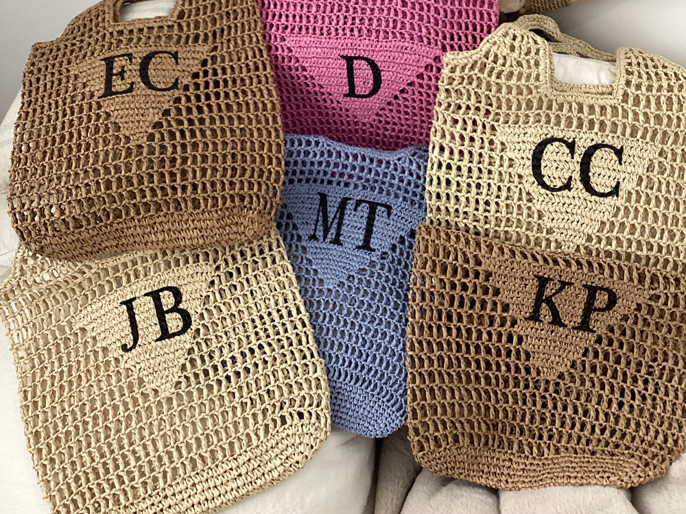 personalised raffia bags online at Koala Blu
