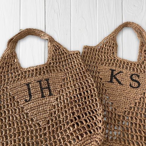 personalised raffia bags online at Koala Blu