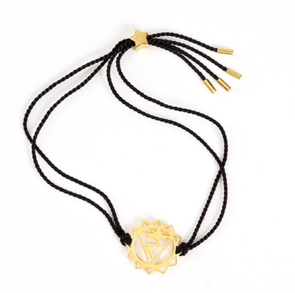 Manipura Gold Chakra - Black Cord