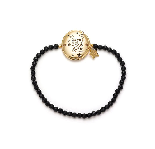 I Love You To The Moon And Back "Gaia" Gold Bracelet