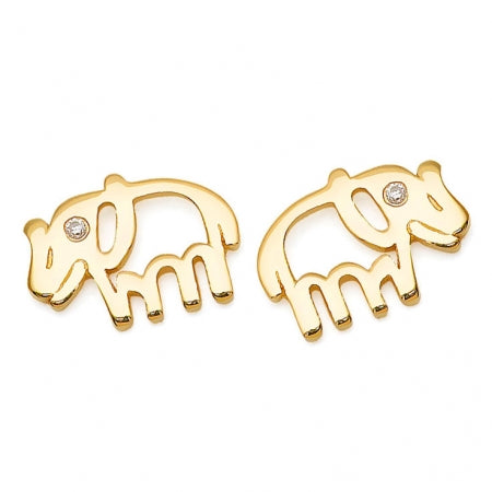GOLD GOOD LUCK ELEPHANT - CZ EYES