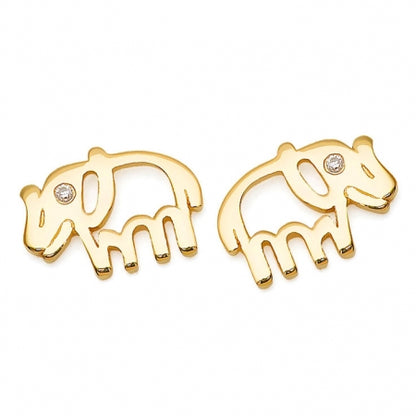 GOLD GOOD LUCK ELEPHANT - CZ EYES